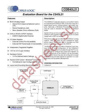 CDB43L21 datasheet  